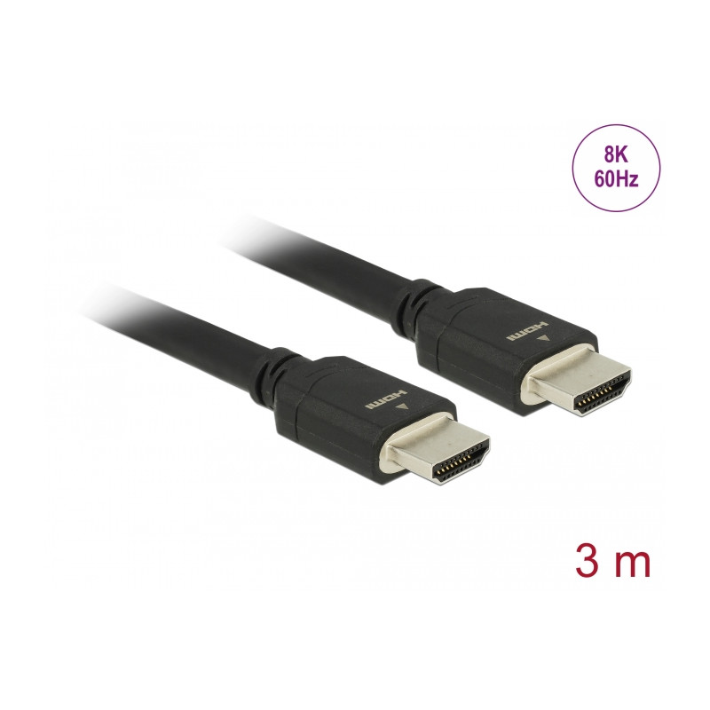 Delock Ultra High Speed HDMI Kabel 48 Gbps 8K 60 Hz schwarz 3 m zertifiziert