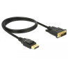 Delock Kabel DisplayPort 1.2 Stecker - DVI 24+1 Stecker Passiv 4K 30 Hz 1 m schwarz