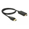 Delock Kabel DisplayPort 1.2 Stecker - High Speed HDMI-A Stecker Passiv 4K 30 Hz 1 m schwarz