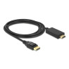 Delock Kabel DisplayPort 1.2 Stecker - High Speed HDMI-A Stecker Passiv 4K 30 Hz 2 m schwarz