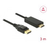 Delock Kabel DisplayPort 1.2 Stecker - High Speed HDMI-A Stecker Passiv 4K 30 Hz 3 m schwarz