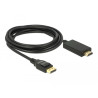 Delock Kabel DisplayPort 1.2 Stecker - High Speed HDMI-A Stecker Passiv 4K 30 Hz 3 m schwarz