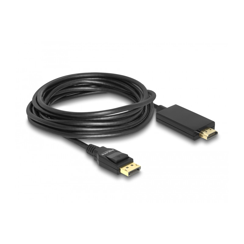 Delock Kabel DisplayPort 1.2 Stecker - High Speed HDMI-A Stecker Passiv 4K 30 Hz 5 m schwarz