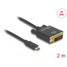 Delock Kabel USB Type-C™ Stecker - DVI 24+1 Stecker (DP Alt Mode) 4K 30 Hz 2 m schwarz