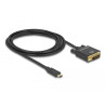 Delock Kabel USB Type-C™ Stecker - DVI 24+1 Stecker (DP Alt Mode) 4K 30 Hz 2 m schwarz