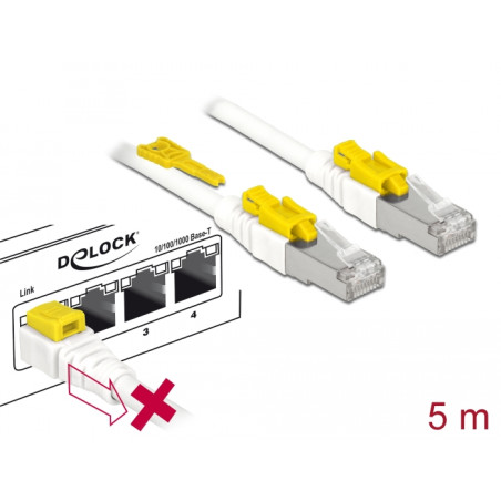 Delock Kabel RJ45 Secure Cat.6A 5 m