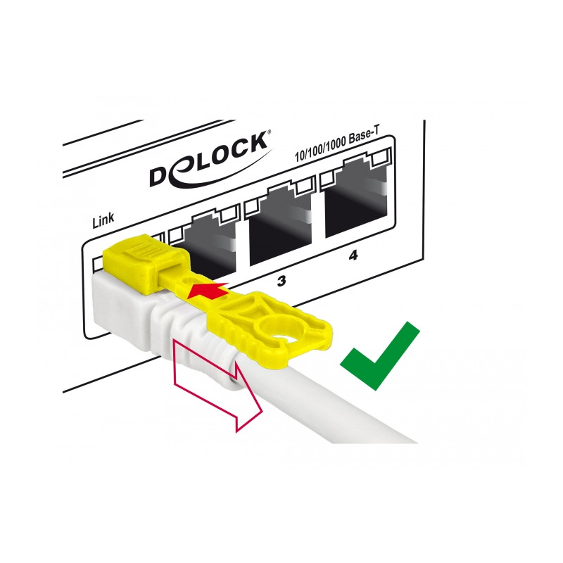 Delock Kabel RJ45 Secure Cat.6A 5 m
