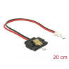 Delock Kabel Power 2 Pin Buchse - 1 x SATA 15 Pin Buchse (5 V) Metallclip 20 cm