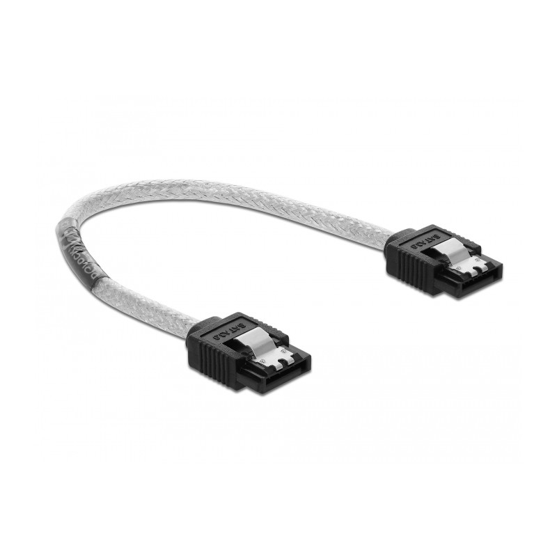 Delock SATA 6 Gb/s Kabel 20 cm transparent