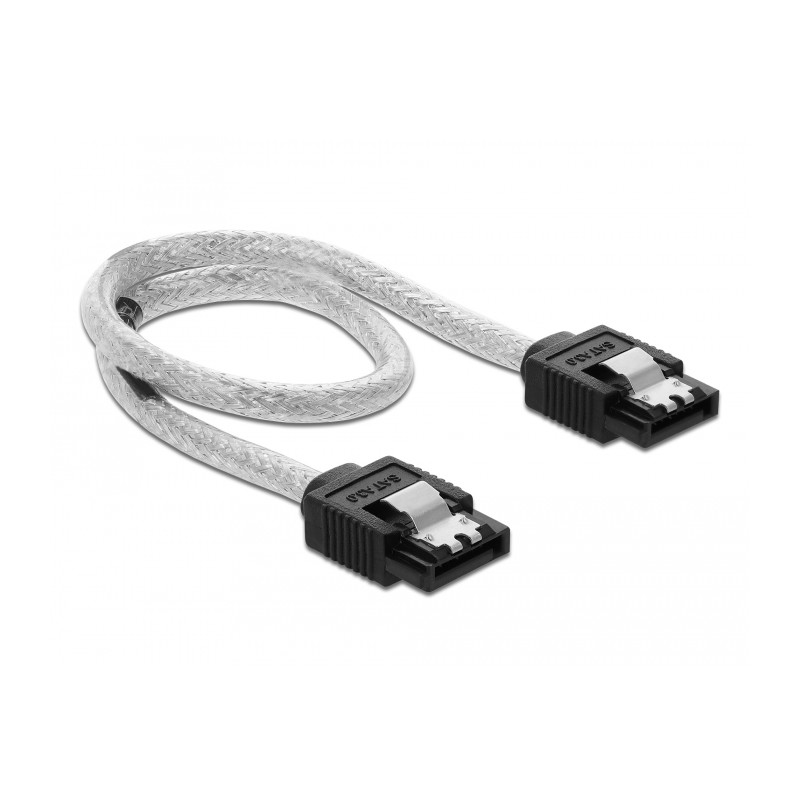 Delock SATA 6 Gb/s Kabel 30 cm transparent