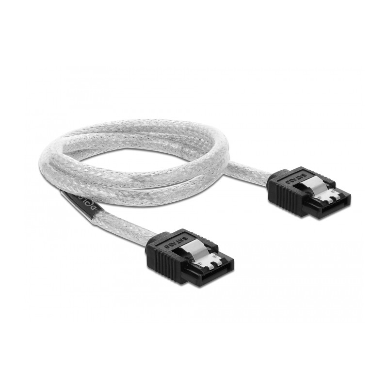 Delock SATA 6 Gb/s Kabel 50 cm transparent
