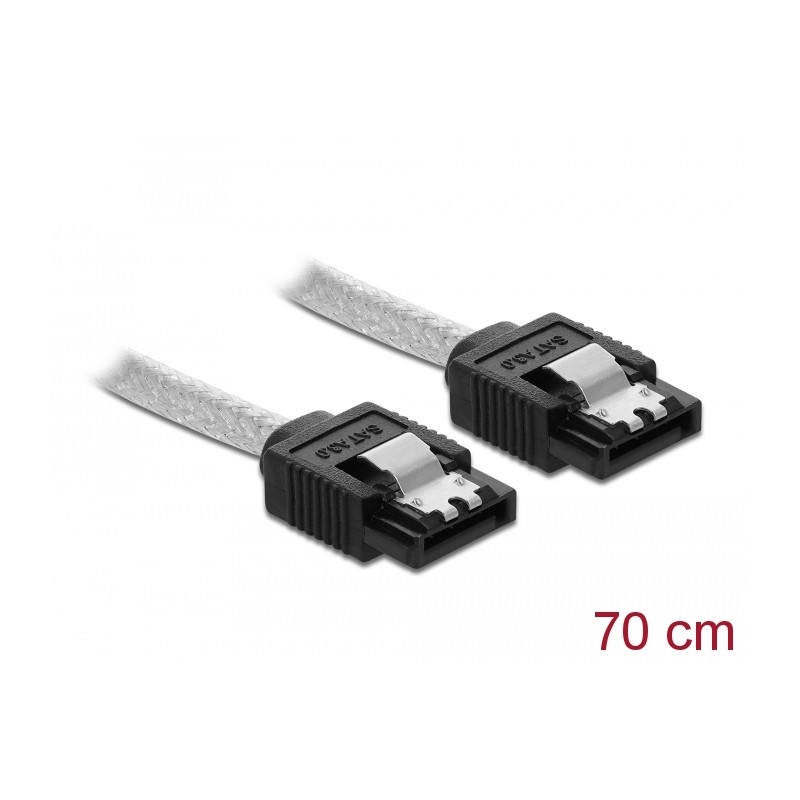 Delock SATA 6 Gb/s Kabel 70 cm transparent