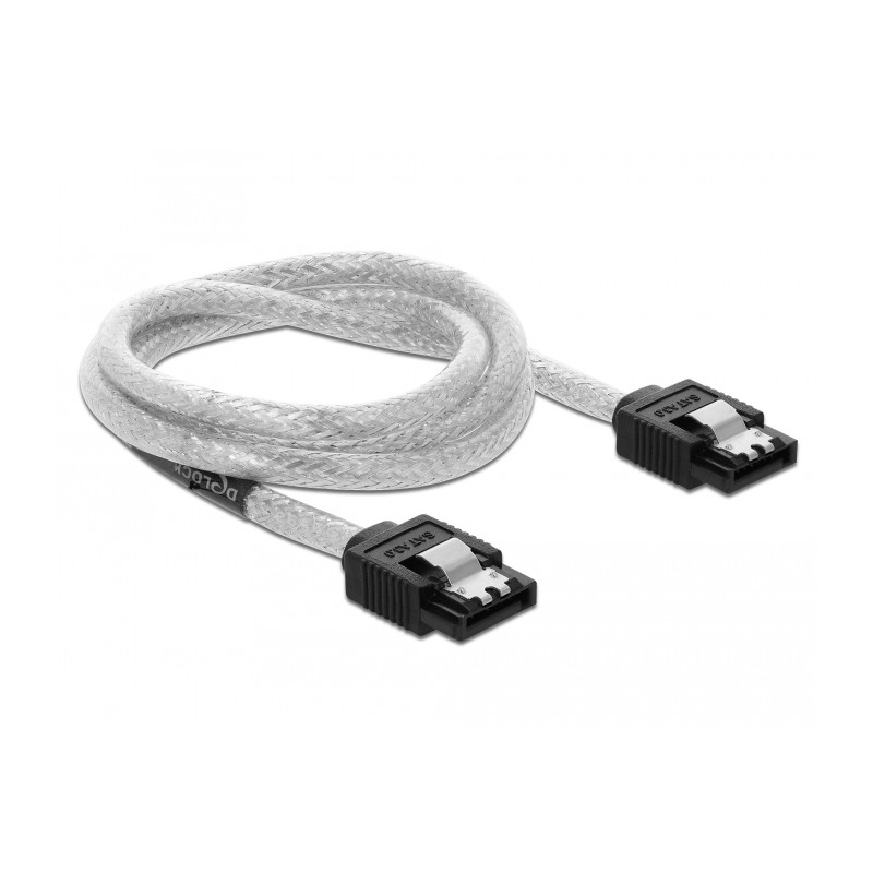 Delock SATA 6 Gb/s Kabel 70 cm transparent