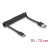 Delock USB 10 Gbps Spiralkabel Typ-A Stecker zu USB Type-C™ Stecker