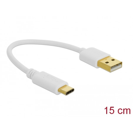 Delock USB Ladekabel Typ-A zu USB Type-C™ 15 cm