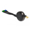 Delock USB Aufrollladekabel 3 in 1 Typ-A zu Micro USB / 2 x USB Type-C™ mit Schnellladefunktion schwarz