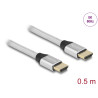 Delock Ultra High Speed HDMI Kabel 48 Gbps 8K 60 Hz silber 0,5 m zertifiziert