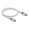 Delock Ultra High Speed HDMI Kabel 48 Gbps 8K 60 Hz silber 0,5 m zertifiziert
