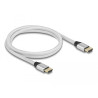 Delock Ultra High Speed HDMI Kabel 48 Gbps 8K 60 Hz silber 1 m zertifiziert