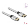 Delock Ultra High Speed HDMI Kabel 48 Gbps 8K 60 Hz silber 2 m zertifiziert