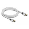 Delock Ultra High Speed HDMI Kabel 48 Gbps 8K 60 Hz silber 2 m zertifiziert