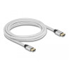 Delock Ultra High Speed HDMI Kabel 48 Gbps 8K 60 Hz silber 3 m zertifiziert