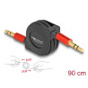 Delock Audio Aufrollkabel 3,5 mm 3 Pin Klinkenstecker zu Klinkenstecker 90 cm