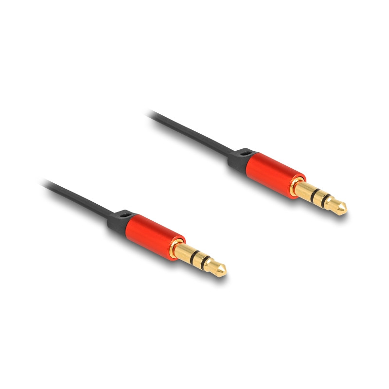 Delock Audio Aufrollkabel 3,5 mm 3 Pin Klinkenstecker zu Klinkenstecker 90 cm
