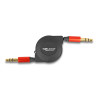 Delock Audio Aufrollkabel 3,5 mm 3 Pin Klinkenstecker zu Klinkenstecker 90 cm