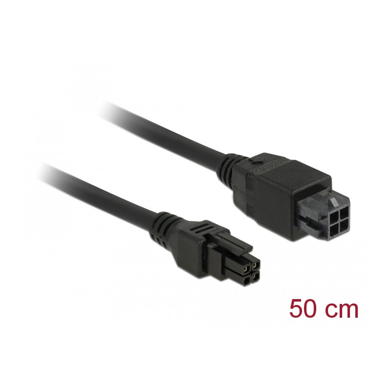 Delock Micro Fit 3.0 4 Pin Verlängerungskabel Stecker - Buchse 50 cm