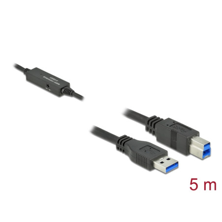 Delock USB 5 Gbps Aktives Kabel USB Typ-A zu USB Typ-B 5 m