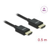 Delock Koaxiales High Speed HDMI Kabel 48 Gbps 8K 60 Hz schwarz 0.5 m