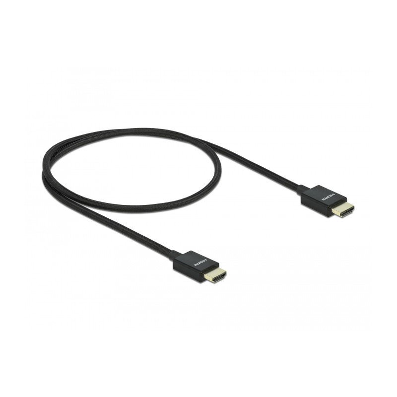 Delock Koaxiales High Speed HDMI Kabel 48 Gbps 8K 60 Hz schwarz 0.5 m