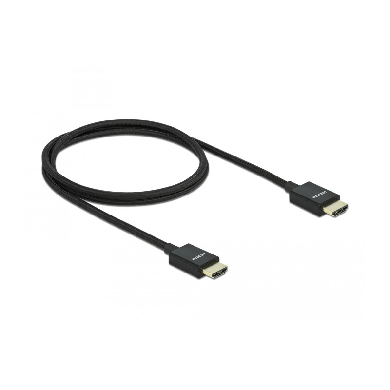 Delock Koaxiales High Speed HDMI Kabel 48 Gbps 8K 60 Hz schwarz 1 m