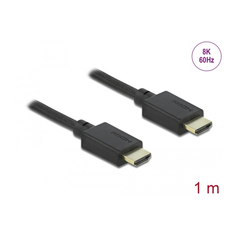 Delock High Speed HDMI Kabel 48 Gbps 8K 60 Hz 1 m