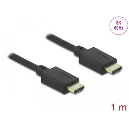Delock High Speed HDMI Kabel 48 Gbps 8K 60 Hz 1 m