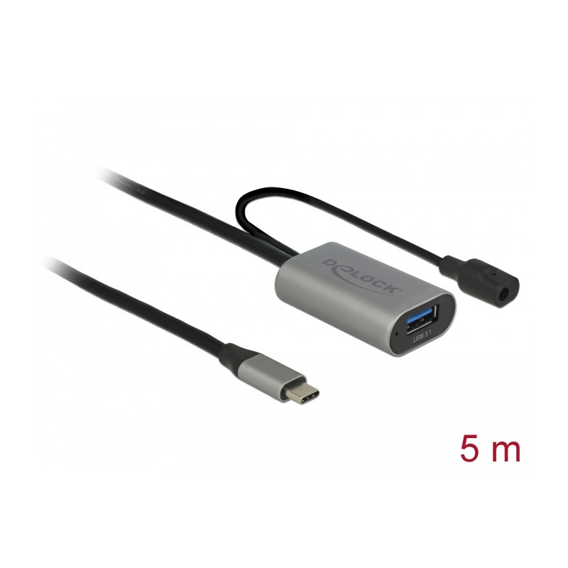 Delock USB 5 Gbps aktives Verlängerungskabel USB Type-C™ zu USB Typ-A 5 m