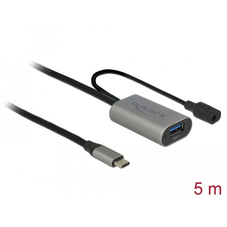 Delock USB 5 Gbps aktives Verlängerungskabel USB Type-C™ zu USB Typ-A 5 m