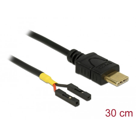 Delock Kabel USB Type-C™ Stecker - 2 x Pfostenbuchse einzeln Strom 30 cm
