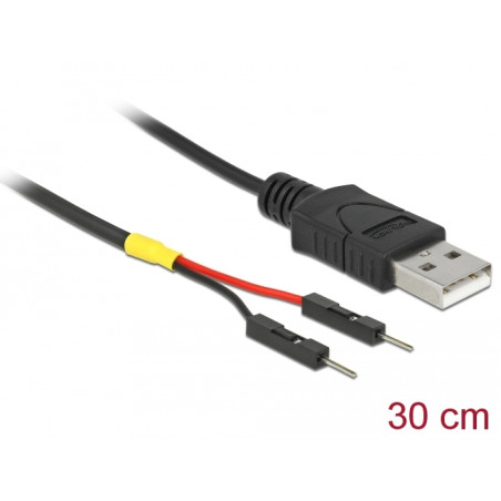 Delock USB Stromkabel Typ-A auf 2 x Pfostenstecker einzeln Strom 30 cm