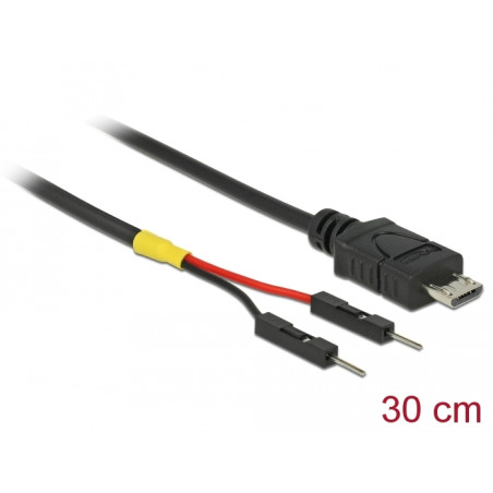 Delock USB Stromkabel Micro-B auf 2 x Pfostenstecker einzeln Strom 30 cm