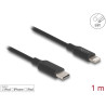 Delock Slim Daten- und Ladekabel USB Type-C™ zu Lightning™ für iPhone™, iPad™, iPod™ schwarz 1 m MFi