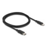 Delock Slim Daten- und Ladekabel USB Type-C™ zu Lightning™ für iPhone™, iPad™, iPod™ schwarz 1 m MFi