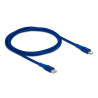 Delock Daten- und Ladekabel USB Type-C™ zu Lightning™ für iPhone™, iPad™ und iPod™ blau 1 m MFi