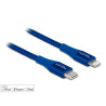 Delock Daten- und Ladekabel USB Type-C™ zu Lightning™ für iPhone™, iPad™ und iPod™ blau 2 m MFi