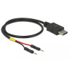 Delock USB Stromkabel Typ-C auf 2 x Pfostenstecker einzeln Strom 30 cm