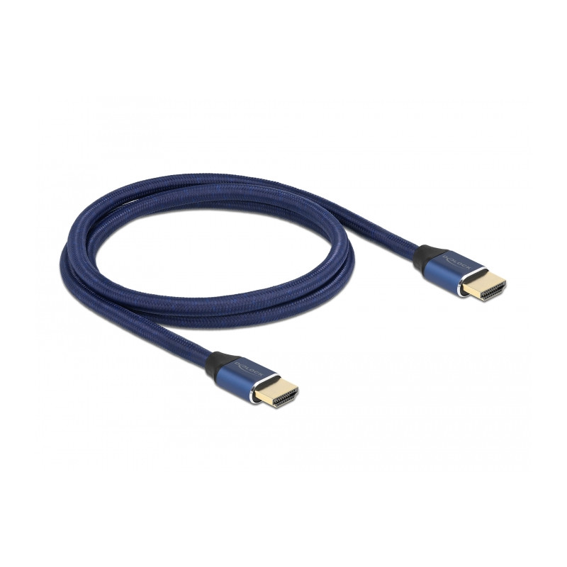 Delock Ultra High Speed HDMI Kabel 48 Gbps 8K 60 Hz blau 1 m zertifiziert