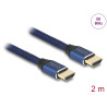 Delock Ultra High Speed HDMI Kabel 48 Gbps 8K 60 Hz blau 2 m zertifiziert