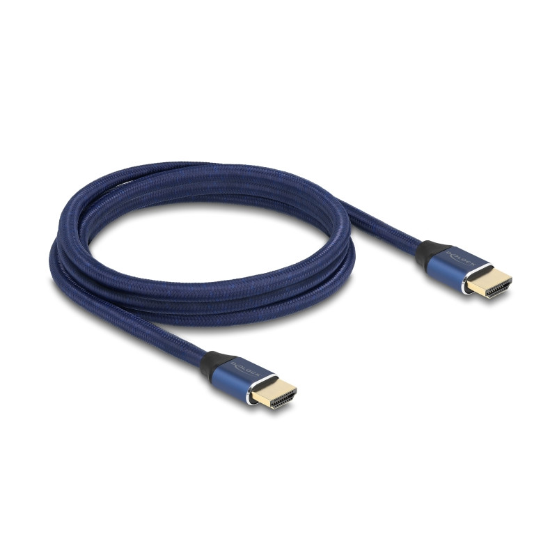Delock Ultra High Speed HDMI Kabel 48 Gbps 8K 60 Hz blau 2 m zertifiziert