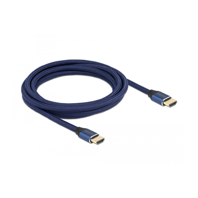 Delock Ultra High Speed HDMI Kabel 48 Gbps 8K 60 Hz blau 3 m zertifiziert